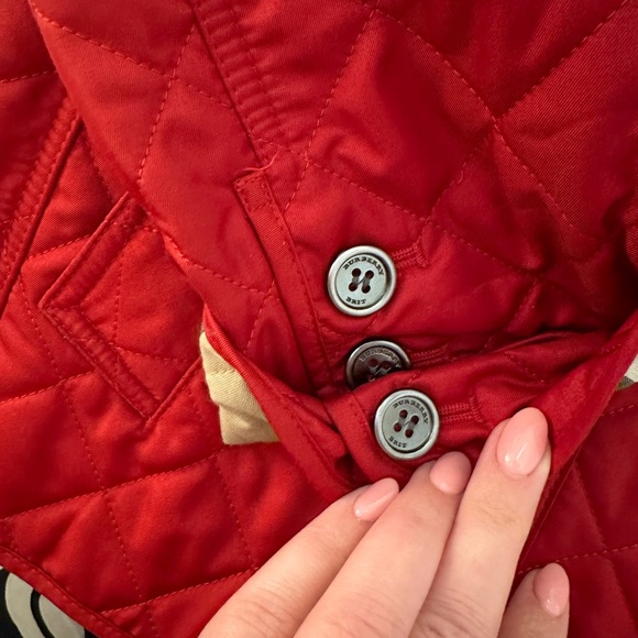 Burberry Red Quilted Jacket - Picture 14 of 16